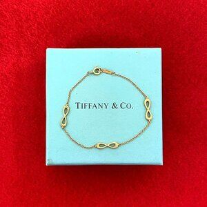 Tiffany & Co Infinity Endless Bracelet 18K Gold Chain Bangle